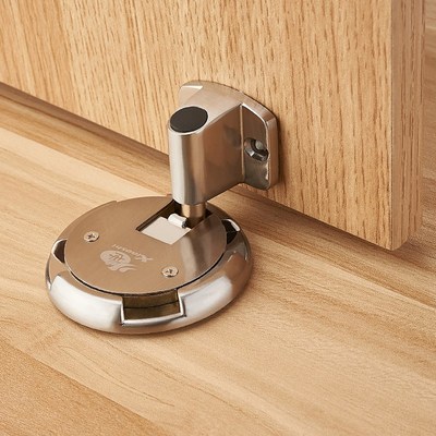 日式推压地装门卧室房门防风无磁打孔孔门卫生间门吸