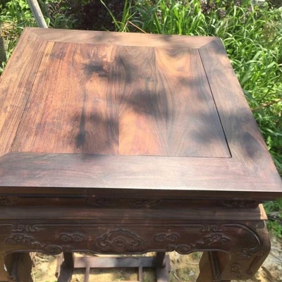 老挝红酸枝花枝巴里黄檀微凹黄两件套方形独板鲜花速递同城