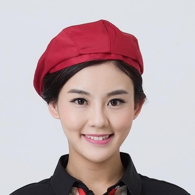 冒子西厨酒女用餐务师帽服前厨饮男作雷男厅员店房厨师帽贝餐工通