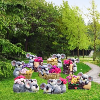 公园摆件花盆创意景观小汽车摆设植物草坪装饰摆件