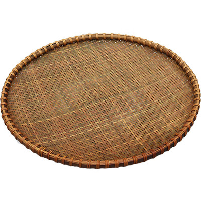 晒鱼干竹扁晒东西竹筛簸箕竹编蒸肠家用大号竹编