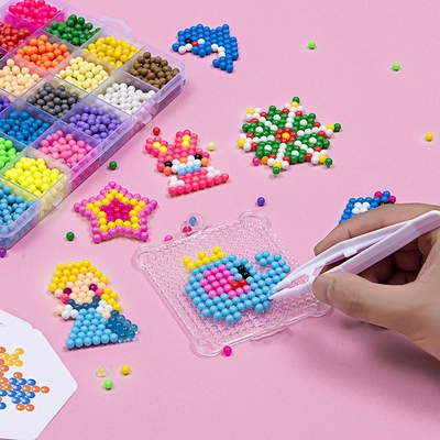 圆球玩具拼图珠子水凝制作手工制手工珠珠水晶手工创意粘贴类