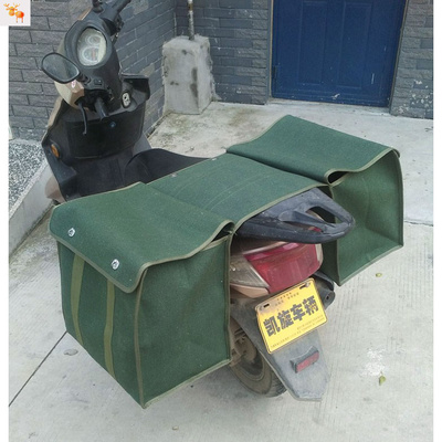 帆布挂包斜挎包百搭摩托车快递挎包布袋绿色包裹工具包