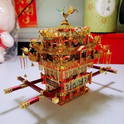 轿子花轿模型手工送人结婚女友diy复古情人节拼图