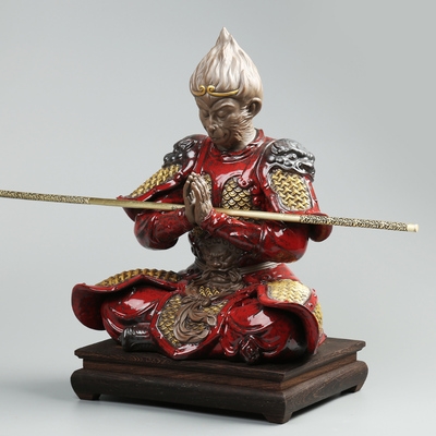 高档问瓷阁战圣齐天大圣孙悟空摆件归来客厅玄关装饰工艺摆件