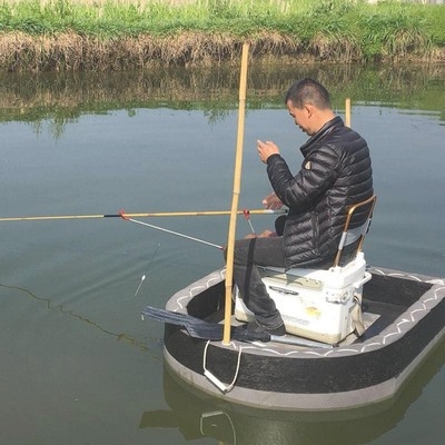 钓鱼鱼船渔船溪流路便携泡沫垂钓船亚单人自船钓鱼船