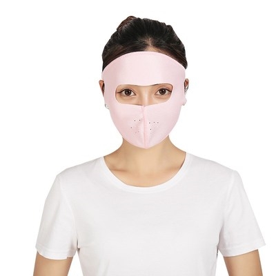 面罩防晒开鼻女士跑步护脸自行车运动骑行头罩漏鼻防风