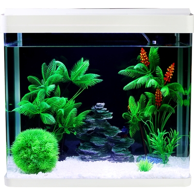 无缝玻璃鱼缸龟缸客厅小型桌面迷你造景款人创意免换水生态水族