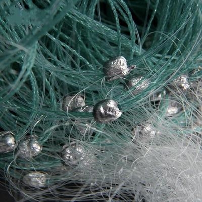 单层粘网1指铅坠鱼网捞小网捕鱼网沉网10斤高密度拦河网丝网船用