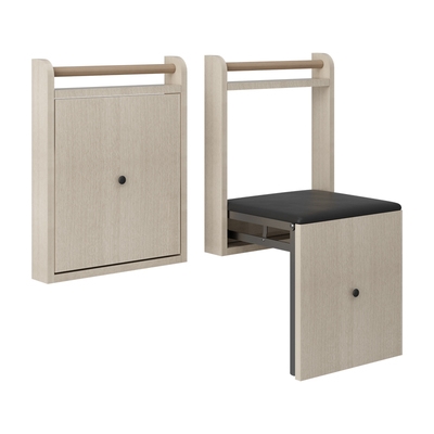 折叠扶手换鞋门口壁挂墙式隐形穿鞋入户玄关换鞋凳