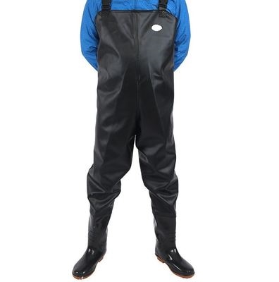 齐腰下水裤半身捕鱼钓鱼裤子防水皮叉鱼裤背带抓鱼洗车裤原价: 170元