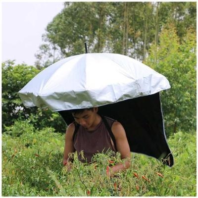 背伞神器头顶太阳伞钓鱼遮阳能背雨伞采茶茶叶伞