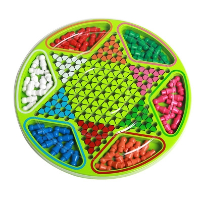 大号木制圆盘精品六角跳棋亲子儿童桌面游戏其它玩具