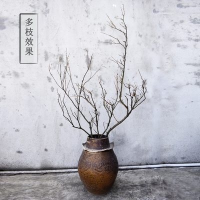 自然树枝中式台面文艺插花禅意摆件创意装饰干枝饰品天然枯枝干花