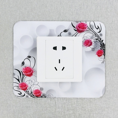 开关个墙贴贴亚克力家用套装护套卧室新款客厅开关贴