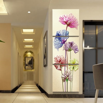 现代简约玄关装饰画过道走廊走道墙面创意壁画三联现代装饰画