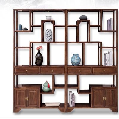组合简约商用现代仿古多宝阁展示柜置物架隔断实木多宝格