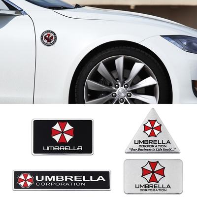 汽车装饰个性创意金属车贴划痕遮挡生化危机保护伞车身汽车装饰贴