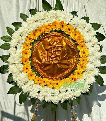 花圈殡仪馆花篮招远白事配送龙口丧事清明节莱州烟台哀悼鲜花速递