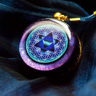 能量吊坠灵气几何卡巴转运水晶生命之神神圣项坠