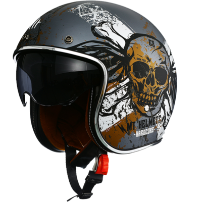 正品西班牙mt复古头盔机车电动摩托车四季个性摩托车头盔