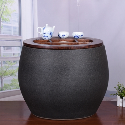 陶瓷茶缸装饰工艺落地瓷缸茶具中式新中式江苏大缸鱼缸