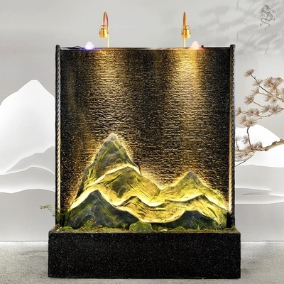 水幕幕墙流水屏风景观家用礼品门厅室外办公室摆件