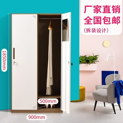衣柜多储浴室铁皮门门更存钢制彩色更衣柜