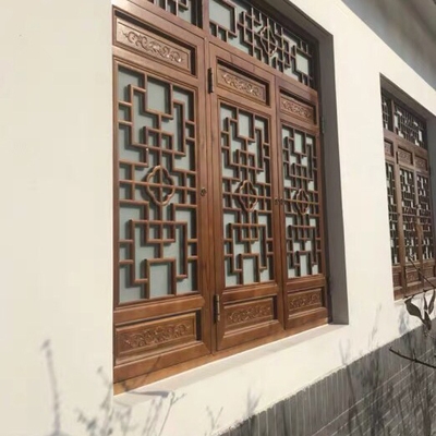 东阳木雕仿古古门做旧窗户实木格栅防古镂空花窗