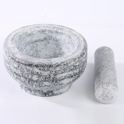 石臼山东济南蒜臼擂钵青石捣蒜家用药罐研磨剥蒜器