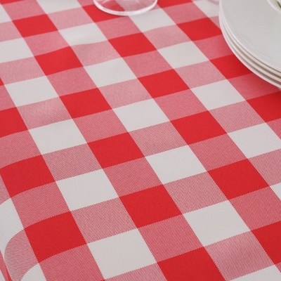 布格子方桌家用方格桌布色布清新红白欧式北欧桌布