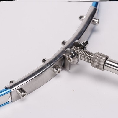 鱼护圈不锈钢加厚渔具配件万向定位地插改装户口鱼护