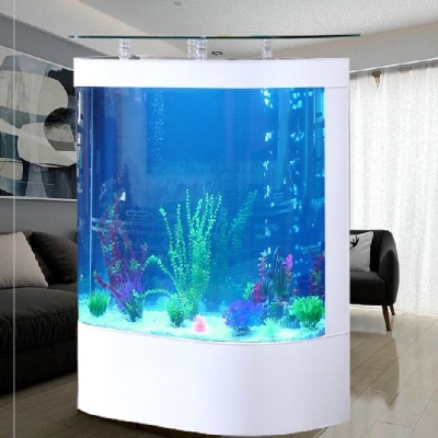 餐厅创意水族馆圆弧弧形别墅半圆形15米玻璃鱼缸鱼缸