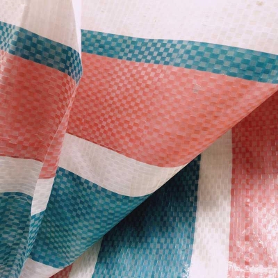 彩条防晒三色胶布油布塑料防水防雨包装布装修防雨布