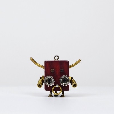 摆件魔王机器人木质宇宙朋克潮玩蒸汽十二星座件挂项链