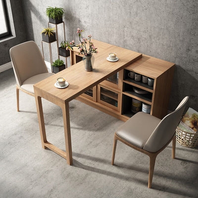 餐边柜折叠现代简约可伸缩餐桌北欧斗柜储物碗柜多功餐边柜