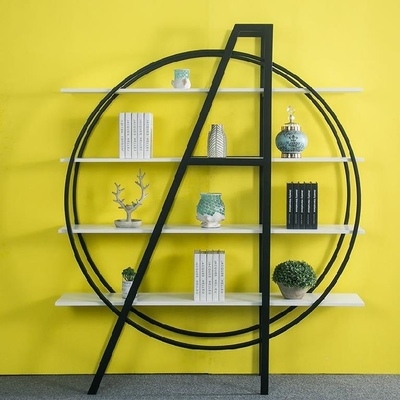 北欧欧风物架玄关艺术金色隔断架子阳台铁置搁板
