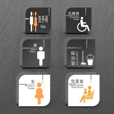 保洁清洁区标识亚克力门牌储物间标志牌工具指示牌创意标志牌