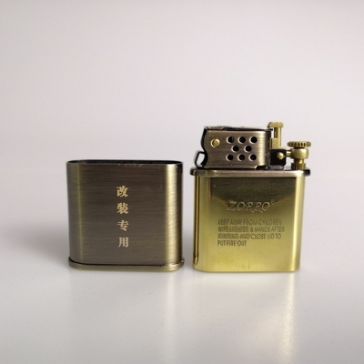 佐罗561纯铜煤油自动打火机可diy木壳贴皮 高档正品
