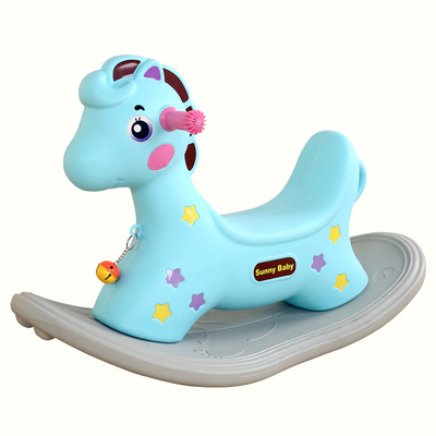 童年宝宝摇摇马婴儿一周岁礼物小木马玩具两用摇马儿童溜溜车06178