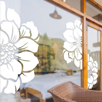 创意浴室贴纸阳台花朵装饰厨房卧室贴画玻璃墙贴