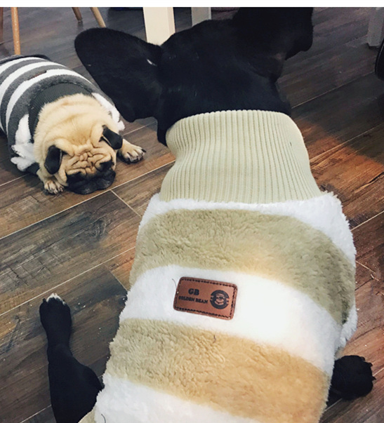 瑞纳双面狗装衣服两脚秋冬柯法棉衣服饰暖绒宠物服装