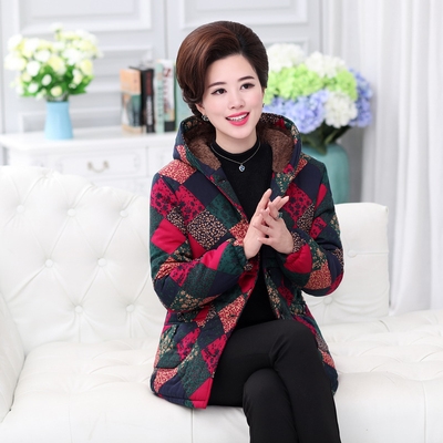 中年妈妈棉服40岁中老年女装外套棉袄冬装装小中老年
