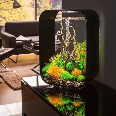 鱼缸家用欧式生态客厅桌面45l长方形水族箱小型鱼缸