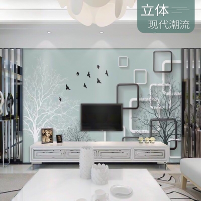 2020电视背景墙壁纸3d客厅影视墙布大气8d现代简约壁画5d立体墙纸