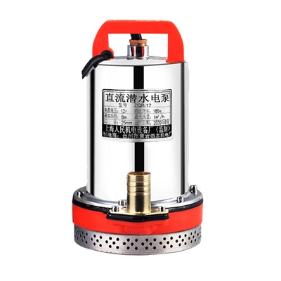 水泵插在电瓶车上的热销抽水供水无刷不锈钢潜水泵水泵