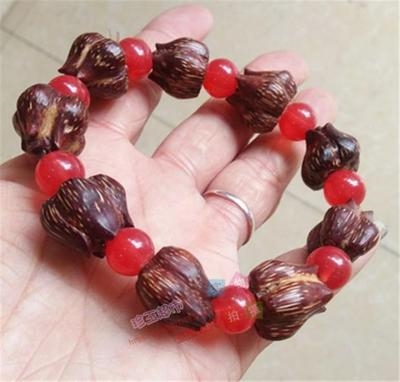 滴血手串菩提子野菠萝手工血红佛珠手链男女佛珠