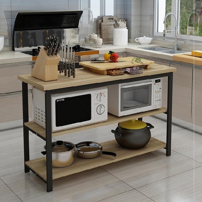 厨房案板板架工作台家用机四层切菜架子家用做菜厨房置物架