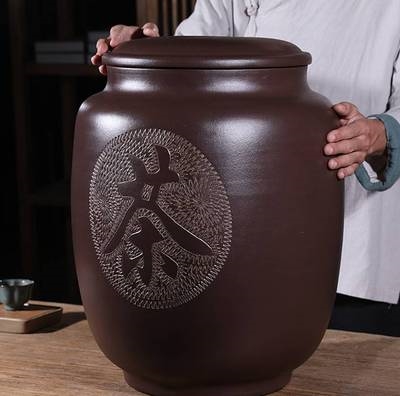 茶缸大缸密封普洱茶茶叶特大陶瓷存茶储茶宜兴茶叶罐