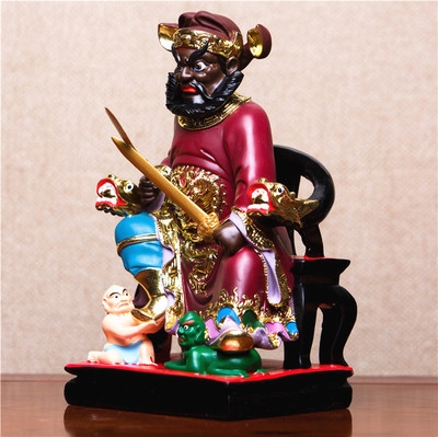 创意钟馗神像道教捉鬼钟天师树脂佛像镇供奉家居风水摆件